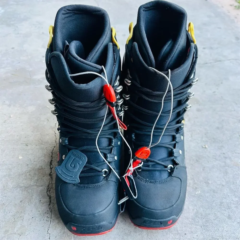 Burton Progression Men's Snowboard Boots Black Red Lace Up Size 12 US | Repair